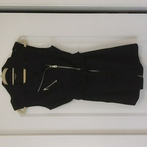 Bebe Black Sleeveless Trench Coat Size M